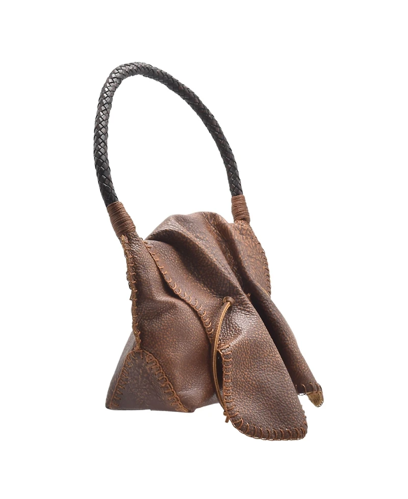 Carlos Falchi Shoulder Butterfly Leather Bag