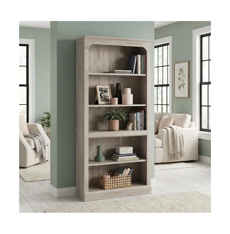 Starlight Canyon Home Modern Farmhouse Chalked Chestnut Storage Bookcase with Rectangular Design