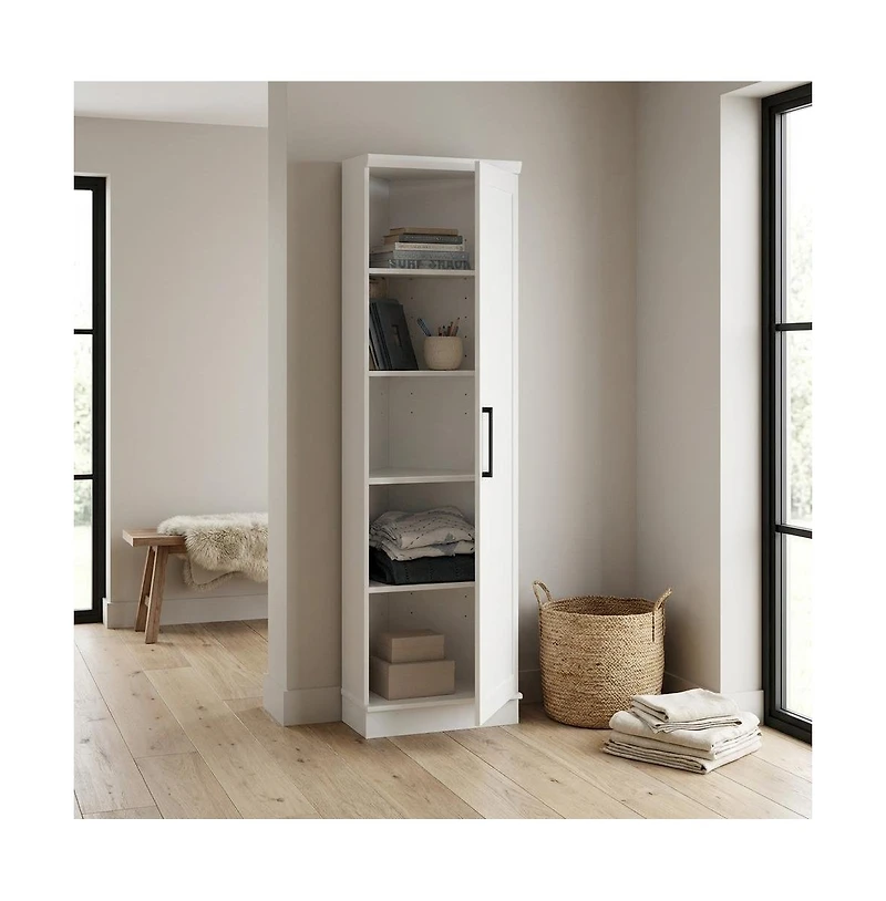 Starlight Canyon Home White Storage Cabinet With Soft Finish And Contemporary Style