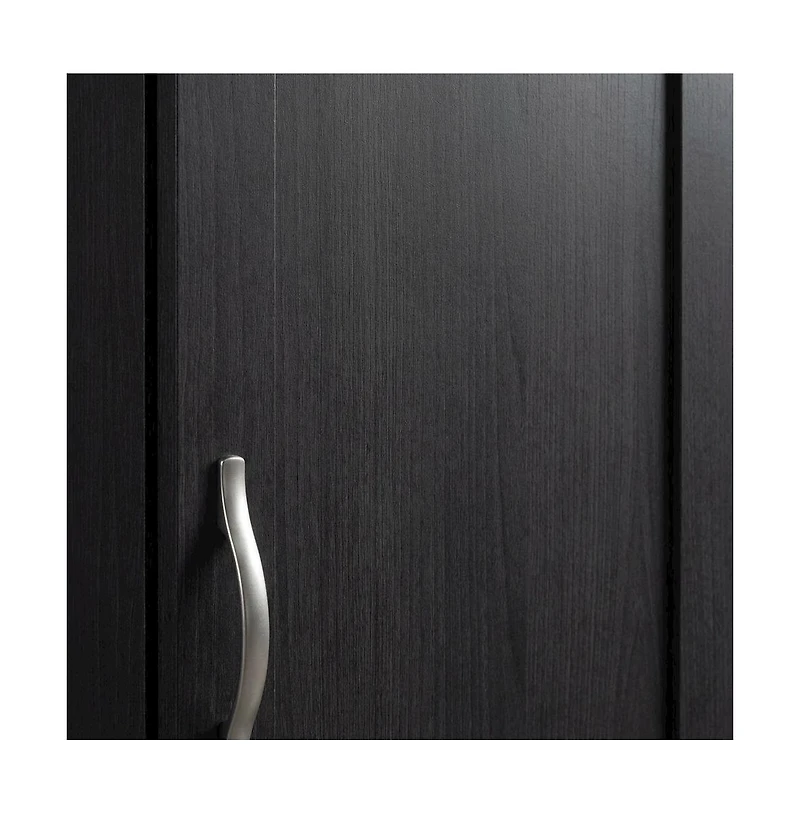 Starlight Canyon Home Black Oak Finish Storage Cabinet With Transitional Style, Rectangular Design