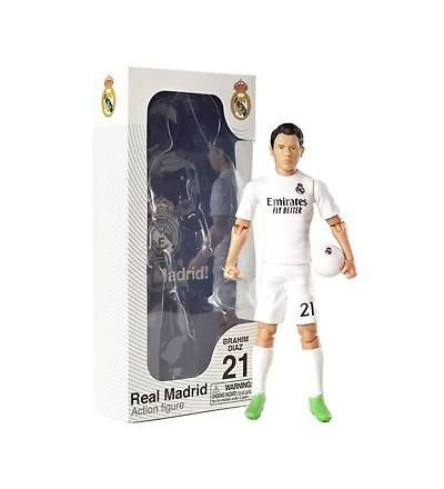 Banbo Toys Sockers Real Madrid Brahim Diaz 8" Collectible Soccer Action Figure