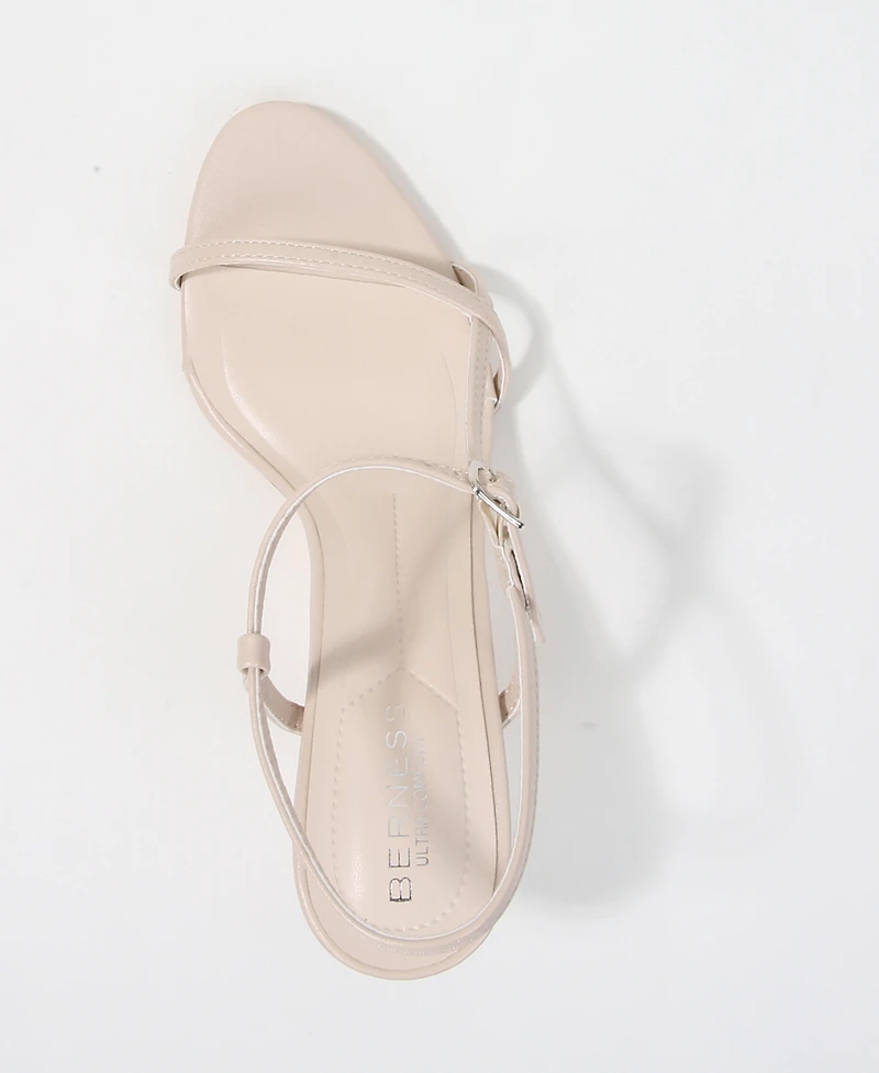 Berness Women's Harinder Minimalist Instep Strap Heeled Sandals