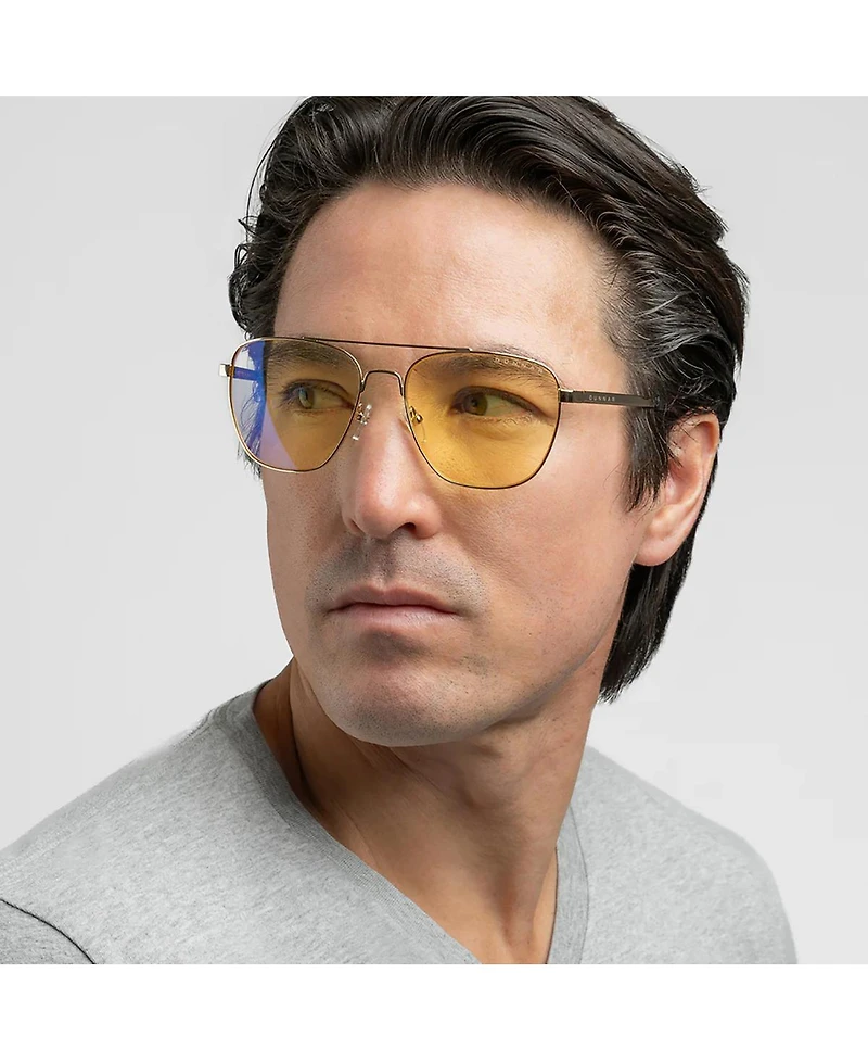 Gunnar Optiks Mustang Onyx Frame Amber Tint Computer Glasses