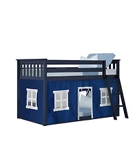 Max & Lily Twin over Low Bunk with Curtains
