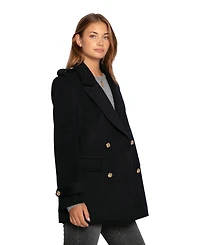 belle & bloom Women's Harbour Military Wool Blend Pea Coat