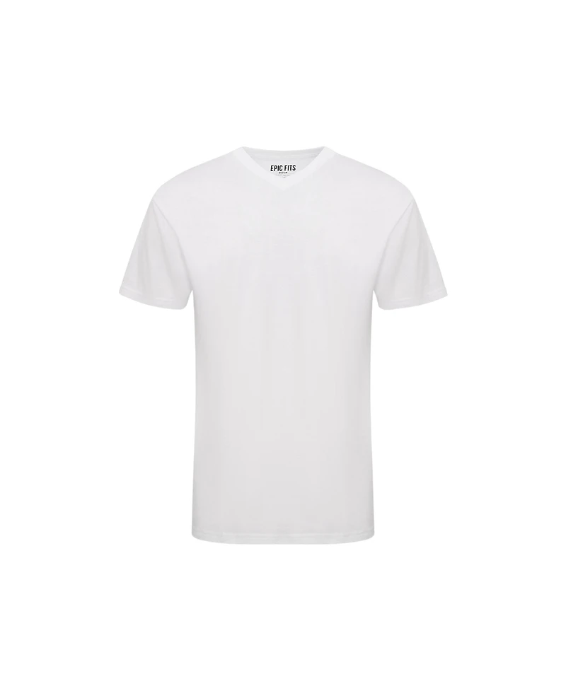 Epic Fits Men's V-Neck T-Shirts, 6-Pack