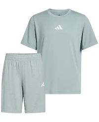 adidas Boys' 8-16 Short-Sleeve T-Shirt and Shorts, 2-Piece Set