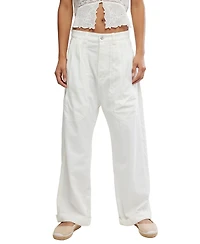 Free People Women's Clover Mid-Rise Dropped Trouser Pants