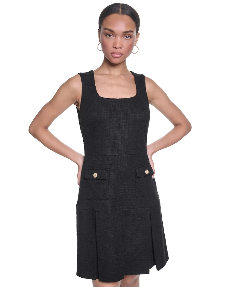 Karl Lagerfeld Paris Women's Knit Tweed Shift Dress