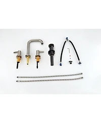 Phying Bathroom Faucet For bathroom Sink With Two Handles, Pop Up Drain And Supply Lines