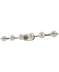 Midola 43" Minimalist Led Bathroom Vanity Light with Crystal Sand Acrylic Shades, 6-Light Wall Mounted Decorative Lighting Fixture for Bathroom