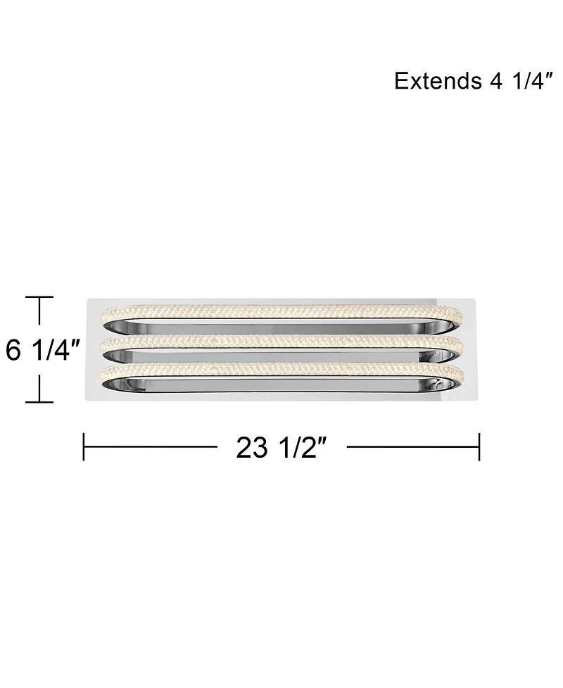 Possini Euro Design Possini Euro Diana 23 1/2" Wide Chrome Led Bathroom Vanity Light