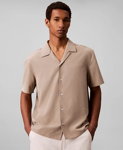 Calvin Klein Men's Vintage-Inspired Short-Sleeve Shirt