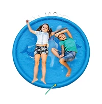 Cowin Splash Pad 67" Sprinkler Play Mat Kid Dog Pad Sprinkler Pool Backyard Water Mat