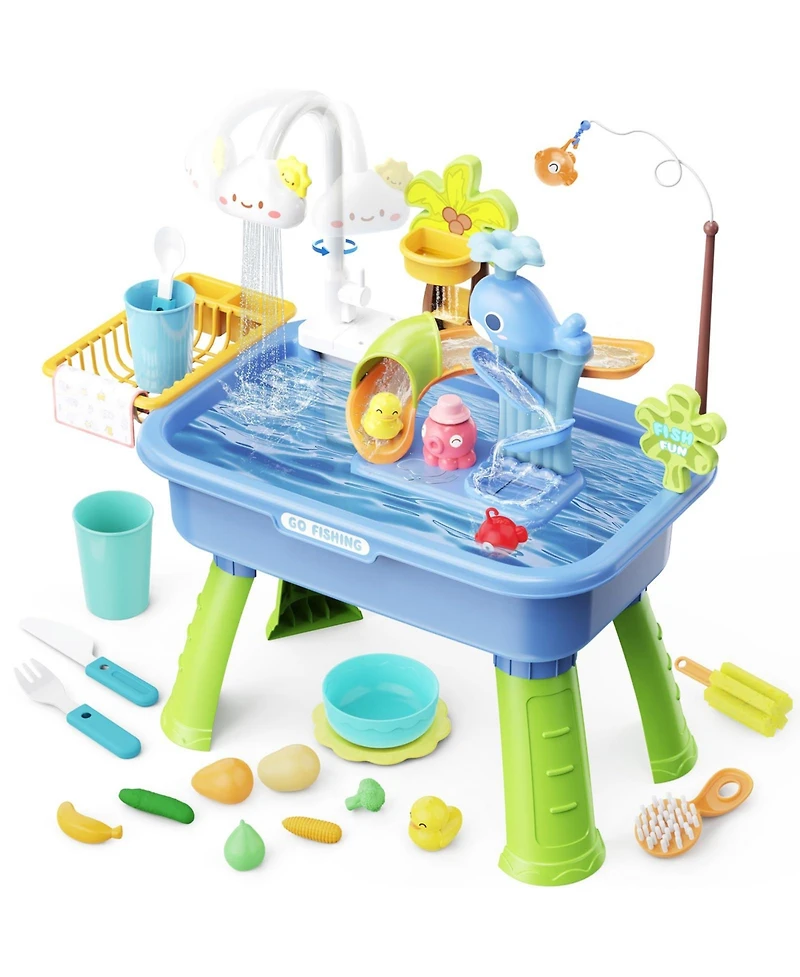 Gnuadz Water Table Electric Pump Sand Play Sink Sensory Summer