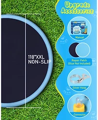 Aofar Splash Pad Sprinkler Pool for Dogs Kids