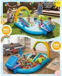 Aofar Inflatable Pool Slide Water Sprayer Waterfall Ball Bounce House
