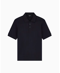 A|X Armani Exchange Men's Mercerized Jacquard Cotton All Over Logo Polo Shirt