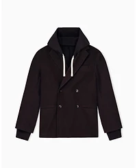 A|X Armani Exchange Men's Crossover Double Breasted Blazer Hoodie