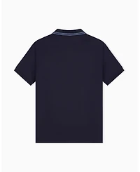 A|X Armani Exchange Men's Mercerized Tipping Johnny Collar Polo Shirt