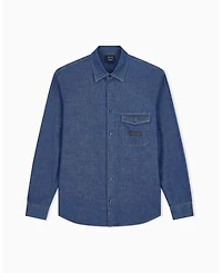 A|X Armani Exchange Men's Long Sleeve Cotton Denim Woven Shirt