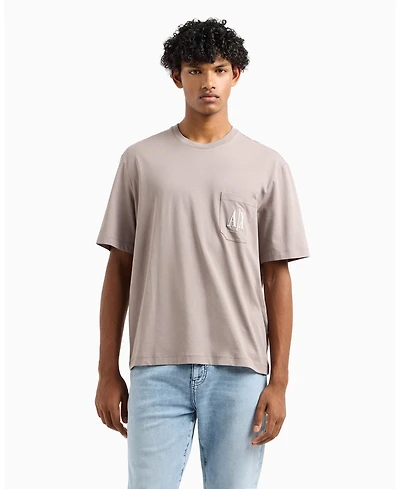 A|X Armani Exchange Men's Regular Plus Fit With Pocket Detail T-Shirt