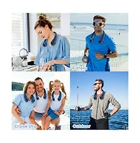 Cowin Portable Neck Fan, Without Blades, Supports Usb Charging, 3 Speed Settings, Suitable for Travel, Outdoor Activities and As A Gift