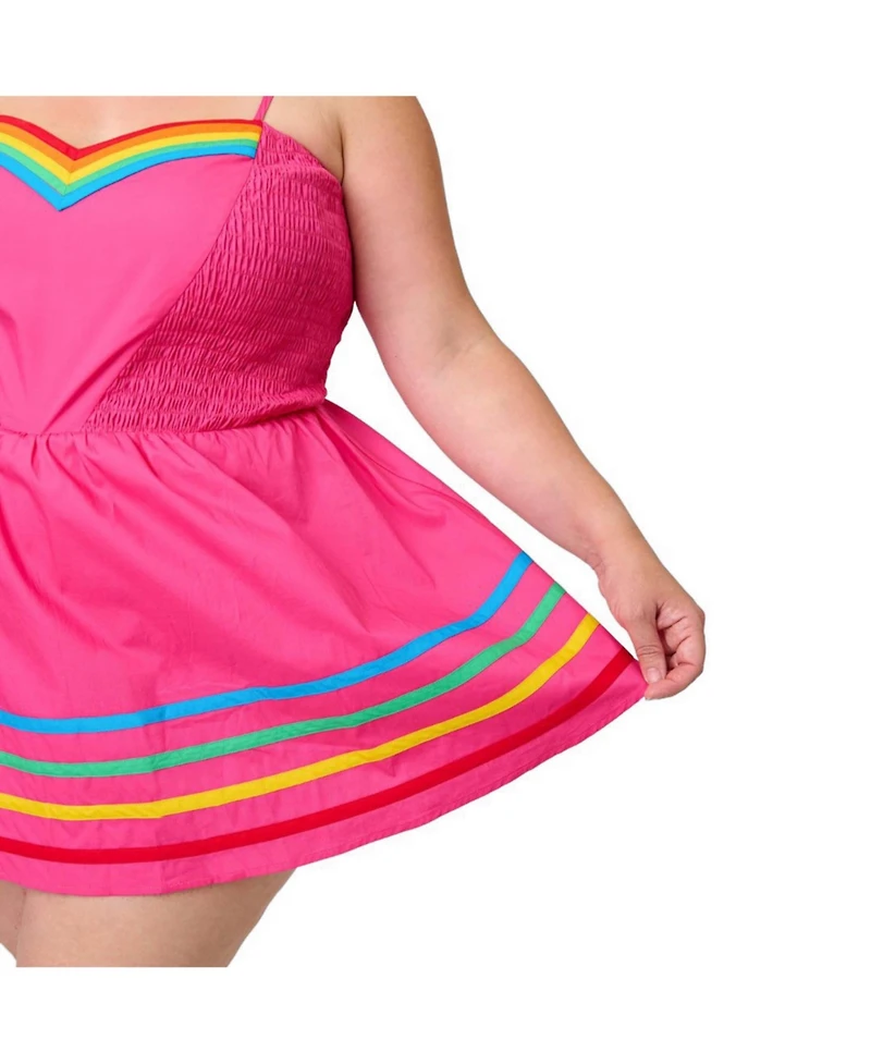 Unique Vintage Plus 1940s Smocked Skirted Romper