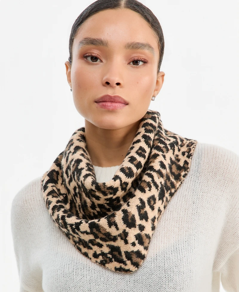 I.n.c. International Concepts Women's Leopard-Print and Solid Two-Pack Triangle Scarf Gift Set, Macy's Exclusive