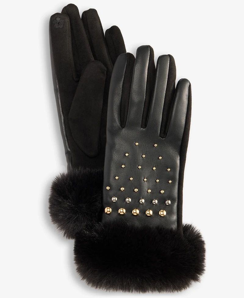 I.n.c. International Concepts Women's Cut and Sew Studded Gloves, Macy's Exclusive