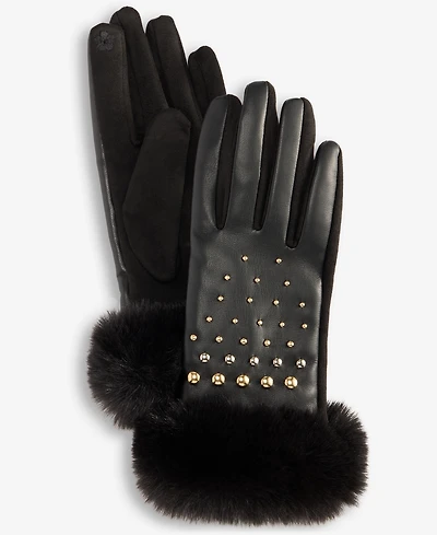 I.n.c. International Concepts Women's Cut and Sew Studded Gloves, Macy's Exclusive