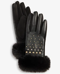 I.n.c. International Concepts Women's Cut and Sew Studded Gloves, Macy's Exclusive