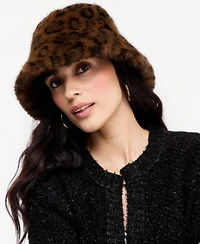I.n.c. International Concepts Women's Faux-Fur and Fleece-Lined Bucket Hat, Macy's Exclusive