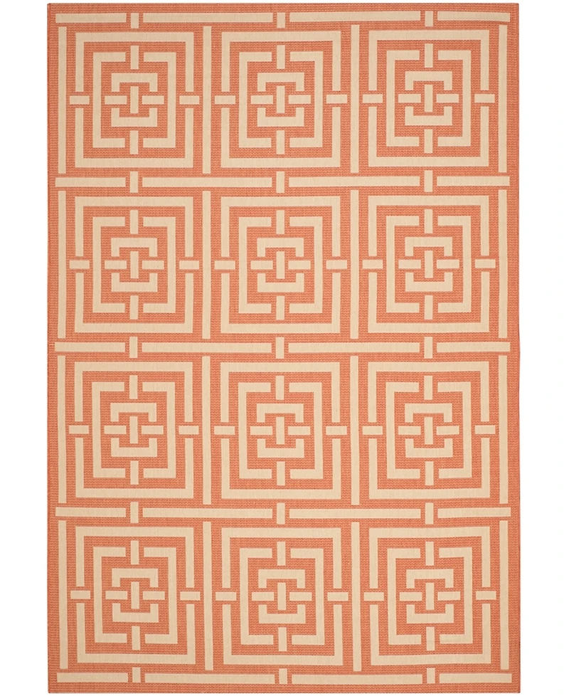 Safavieh Courtyard CY6937 Terracotta and Cream 5'3" x 7'7" Outdoor Area Rug