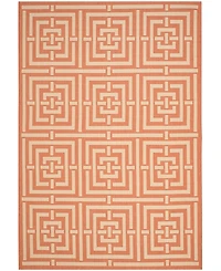 Safavieh Courtyard CY6937 Terracotta and Cream 5'3" x 7'7" Outdoor Area Rug