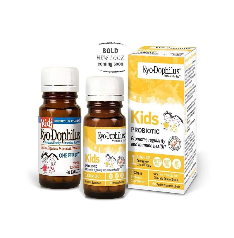 Kyo-Dophilus Kids Probiotic, Promotes regularity and immune health, 60 Tablets