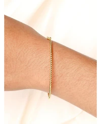 Devata Beaded Ball Bangle Bracelet in 14K Gold, Fits Small to Medium Wrist