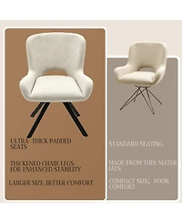 Rainsken Dining Chairs Set of 2, Fabric Frame, Upholstered Dining Chairs, for Dining Room/Kitchen/Living Room