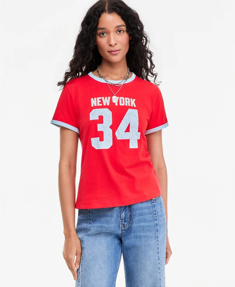 On 34th Women's Sporty Graphic Ringer T-Shirt, Macy's Exclusive