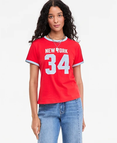 On 34th Women's Sporty Graphic Ringer T-Shirt, Macy's Exclusive