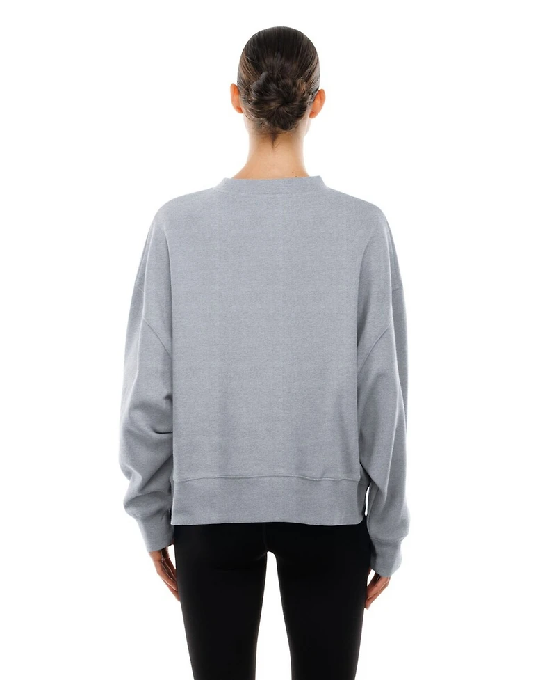 New Era Women's Gray Usa Baseball 2026 World Classic Mineral Wash Dolmen Sleeve Fleece Sweatshirt
