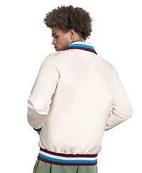 Starter Men's White Philadelphia Phillies The Captain Cooperstown Logo Full-Zip Varsity Jacket