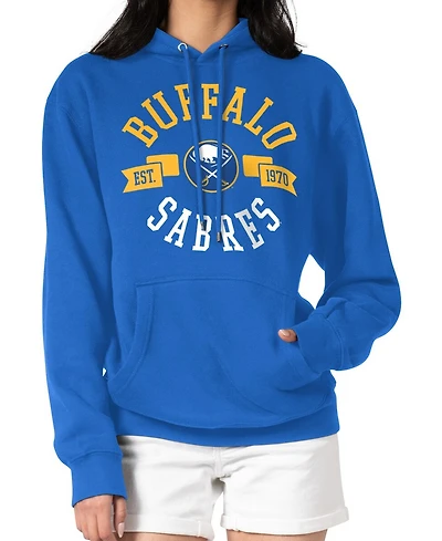 G-iii 4Her by Carl Banks Women's Royal Buffalo Sabres City Graphic Fleece Pullover Hoodie