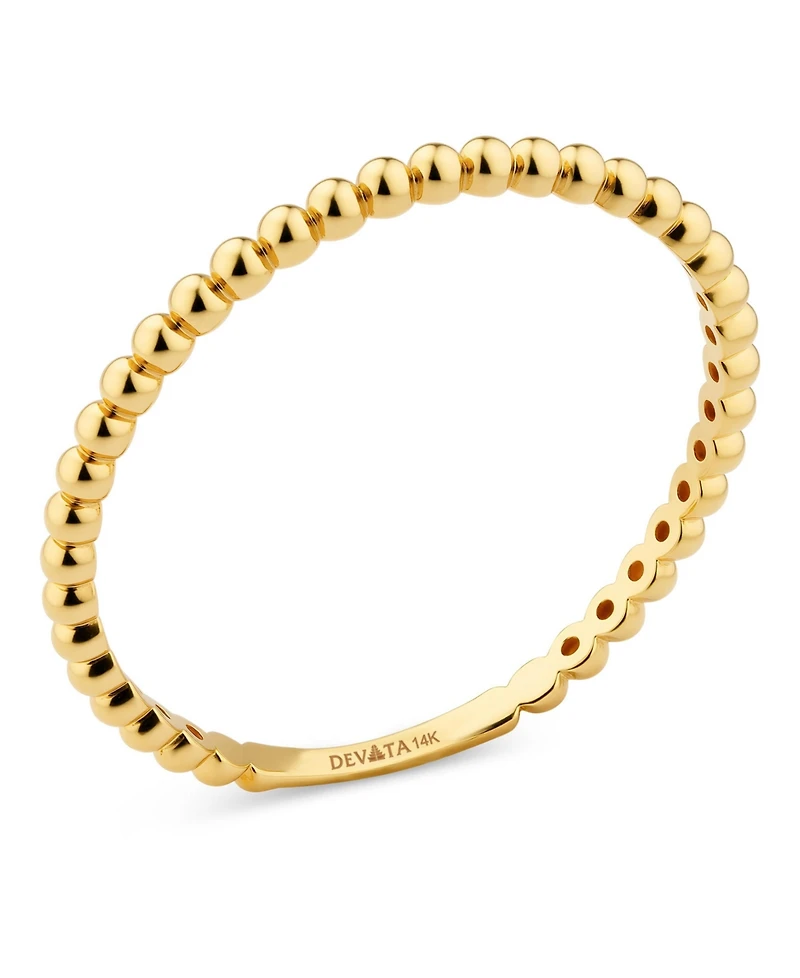 Devata Beaded Ball Ring 14K Gold