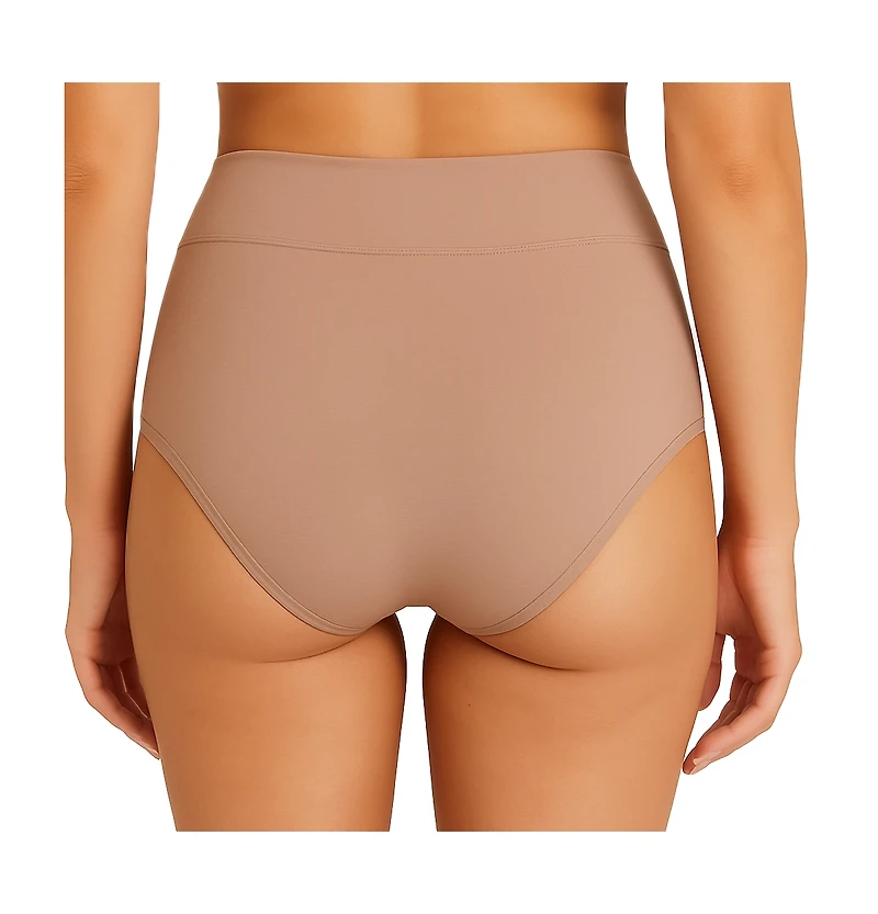 Lands' End Women's High Rise Full Coverage Brief Soft Essential Everyday 3 Pack Panties