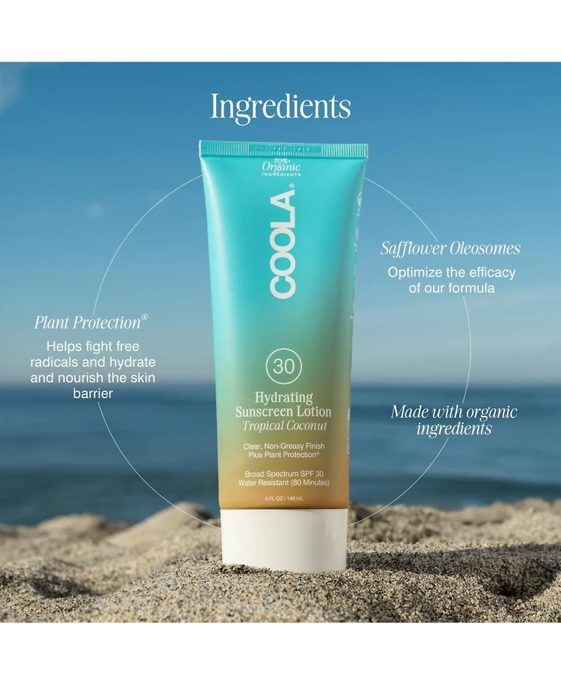 Coola Classic Tropical Coconut Body Sunscreen Spf 30, 5 oz.
