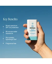 Coola Mineral Stick Sun Protection Factor 50, 0.6 oz.