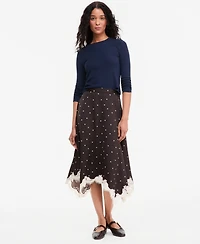 On 34th Women's Lace-Trim Handkerchief-Hem Midi Skirt, Macy's Exclusive