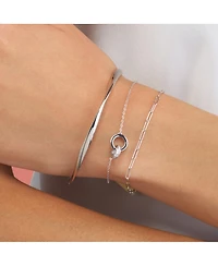 The Lovery Interlocking Cz Bracelet 14K Gold Plated Sterling Silver