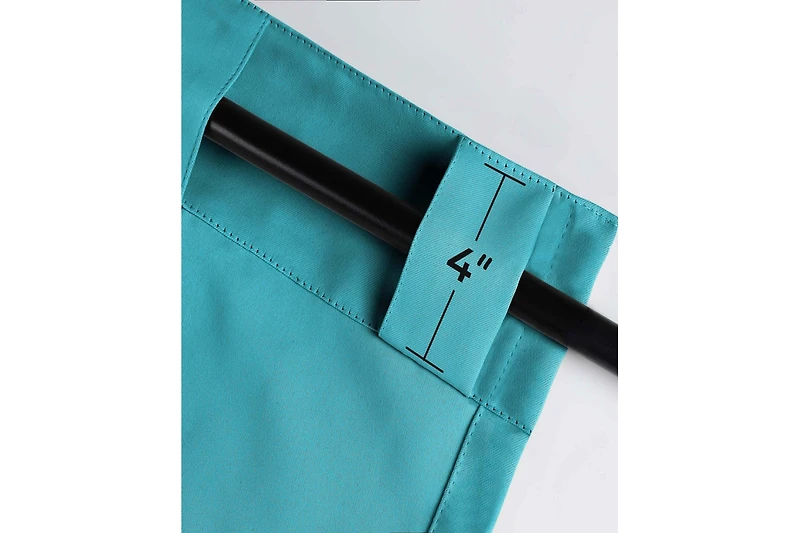 Superior Solid Machine Washable Room Darkening Blackout Curtains with Back Tabs